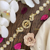 Vriksham Precious Elephant Kundan Jadau Sheeshphool-White-J2764